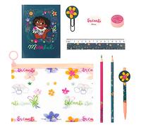 Encanto 9pcs Trasparente Riempito Astuccio Cancelleria Set Impermeabile Ragazzi Ragazze Bambini Bambini Scuola Viaggio Esame, Multicolore, Astuccio per matite