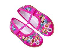 Encanto Mirabel Isabela Madrigal Scarpe per ragazze Halloween Cosplay Costume Dress Up Outfit Ricamo Mary-Jane Ballerina Ballerina Scarpe Ballerine, rosa, 27 EU