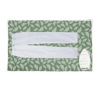 Encasa XO Case da stiro stuoia/pad 120x70 cm con imbottitura da 3 mm e supporto in ghisa siliconica per la pressatura a vapore sul tavolo o sul letto - Grandi foglie verdi