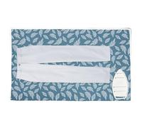 Encasa XO Case da stiro stuoia/pad 120x70 cm con imbottitura da 3 mm e supporto in ghisa siliconica per la pressatura a vapore sul tavolo o sul letto - Grandi foglie blu