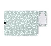 Encasa XO Case da stiro stuoia/pad 70x50 cm con imbottitura da 3 mm e supporto in ghisa siliconica per la pressatura a vapore sul tavolo o sul letto - Volantino verde
