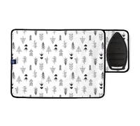 Encasa XO Case da stiro stuoia/pad 70x50 cm con imbottitura da 3 mm e supporto in ghisa siliconica per la pressatura a vapore sul tavolo o sul letto - Freccia nera
