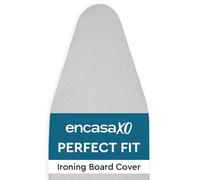 Encasa XO Copriasse da Stiro Silicone, Riflettente 125x39 cm | Premium d'argento, Cotone Metallizzato | Schiuma & Feltro | Anti-Bruciature & Antimacchia