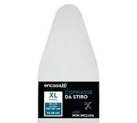 Encasa XO Copriasse da Stiro Silicone, Riflettente 135x45 cm | Lusso d'argento, 4 Strati Protettivi | Cotone Metallizzato | Schiuma & Feltro | Fissaggio a Gancio