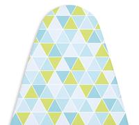 Encasa XO Ironing Board Cover 'Luxury Line' con imbottitura extra spessa (si adatta standard Wide schede di 125x46 cm) Triangles Aqua - Sostituzione per la casa e l'hotel