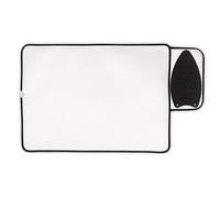 Encasa XO Ironing Mat/Pad - Argento metallico (grande 70x50 cm) con 5 mm di imbottitura in schiuma e ferro da stiro in silicone per la pressatura a vapore su tavolo o letto