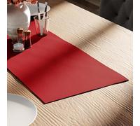 Encasa XO Runner da tavola Dimensioni 32x91 cm | Tessuto in tela di cotone | Tinta unita Profondo rosso intenso | Lavabile in lavatrice e resistente