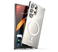 ENCASED - Cover magnetica per Samsung Galaxy S24 Ultra (2024), compatibile MagSafe e ricarica wireless, custodia trasparente rigida (crystal clear)