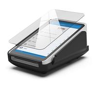 ENCASED Cover protettiva per Square Reader con fondo antiscivolo + pellicola vetro temperato, cover rigida gommata per lettore di carte (Nero)