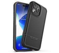 ENCASED Custodia antiurto compatibile con iPhone 16, custodia magnetica ultra protettiva, resistente, serie Rebel (nero, iPhone 15 Pro Max)