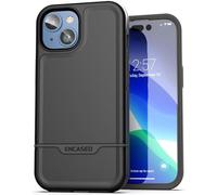 ENCASED Custodia antiurto compatibile con iPhone 16, custodia magnetica ultra protettiva, resistente, serie Rebel (nero, iPhone 15 Plus)