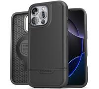 ENCASED Custodia antiurto compatibile con iPhone 16 Pro, custodia magnetica ultra protettiva resistente, serie Rebel (nero)