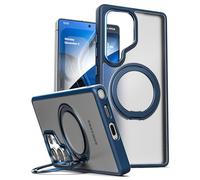 ENCASED Custodia con cavalletto per Samsung Galaxy S25 Ultra (compatibile con MagSafe) con supporto magnetico girevole a 360° (blu)