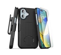 Encased Custodia con clip da cintura per iPhone 16 con fondina e pellicola protettiva in vetro temperato (serie DuraClip)