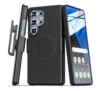 Encased Custodia con clip da cintura per Samsung Galaxy S25 Ultra, (SlimLine Series), custodia magnetica a fondina, compatibile con MagSafe (nero)