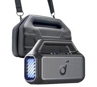 Encased Custodia da trasporto per altoparlante esterno Anker Soundcore Boom 2, custodia rigida protettiva in EVA con manico e tracolla (nero)