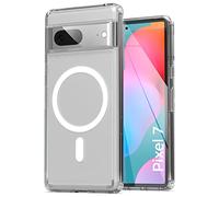 Encased Custodia magnetica progettata per Google Pixel 7 - Compatibile con ricarica e accessori MagSafe (trasparente)