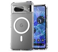 ENCASED Custodia magnetica progettata per Google Pixel 8, compatibile con ricarica MagSafe e accessori (trasparente)