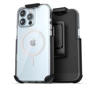 Encased Custodia magnetica progettata per iPhone 16 Pro Max Custodia con clip da cintura, compatibile con MagSafe (trasparente)