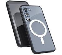 Encased Custodia magnetica progettata per Samsung Galaxy S23, compatibile con ricarica e accessori MagSafe, trasparente/nero (versione 2023)