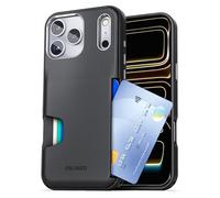 ENCASED Custodia protettiva a portafoglio per iPhone 17 Pro (serie cache) - Custodia protettiva per telefono con slot integrato (nero)