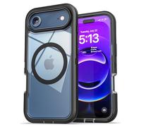 ENCASED Custodia protettiva per iPhone Air (compatibile con MagSafe), antiurto, a doppio strato, satinata, colore nero