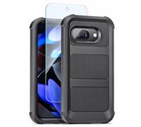 ENCASED Custodia resistente per Google Pixel 9a, (serie Falcon), custodia protettiva integrale con pellicola protettiva per lo schermo (nero)