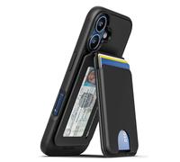 ENCASED Custodia sottile Armor con cerniera a portafoglio compatibile con iPhone 6,3 pollici (2025) nero