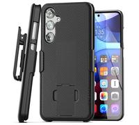 Encased DuraClip - Custodia con clip per cintura per Samsung Galaxy A15 5G, con fondina e cavalletto, colore: Nero