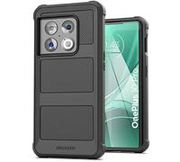 ENCASED Falcon Armor per OnePlus 10 Pro 5G Case (2022) Custodia ultra protettiva con accesso alle impronte digitali (nero)