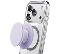 Encased Impugnatura magnetica pieghevole per telefono (compatibile con MagSafe), comoda custodia in silicone per iPhone, colore: lilla