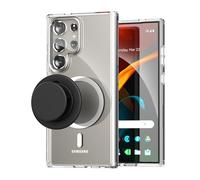 ENCASED MAG Custodia 2 in 1 con impugnatura per Samsung Galaxy S24 Ultra (2024) compatibile con MagSafe, custodia magnetica con supporto per telefono (trasparente) (S24 Ultra)