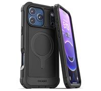 ENCASED per iPhone 17 Pro Max Cover con Proteggi Schermo Integrato (Compatibile MagSafe) - Custodia Antiurto Full-Body 360° Standard Militare (Nero)