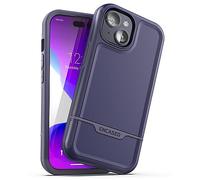 ENCASED Rebel Armor custodia progettata per iPhone 15 viola, custodia protettiva resistente (Royal Grape)
