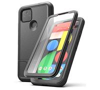 Encased RebelShield - Custodia per Pixel 5 5G con pellicola protettiva per schermo, resistente, con protezione schermo integrata, per Google Pixel 5 5G, colore: Nero