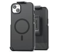 Encased SlimShield - Custodia per iPhone 14, con clip da cintura, compatibile con MagSafe (nero opaco)