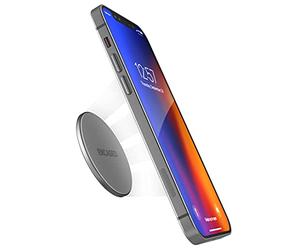ENCASED - Supporto adesivo per iPhone compatibile con MagSafe, disco magnetico ultra sottile (0,15") per montaggio sicuro su parete, cruscotto auto, palestra, cucina o frigorifero (adesivo posteriore)