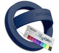 ENCASED Supporto magnetico con anello per dito compatibile con MagSafe, impugnatura sottile in silicone per iPhone, blu reale