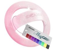 ENCASED Supporto magnetico per dita compatibile con MagSafe, sottile impugnatura in silicone con anello per dita per iPhone e smartphone (sfumato, rosa glitter)
