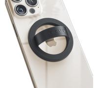 Encased Supporto magnetico per telefono (compatibile con MagSafe), anello sottile in silicone per iPhone, colore: nero