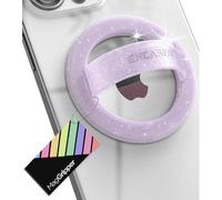 Encased Supporto magnetico per telefono (compatibile con MagSafe), sottile anello in silicone per iPhone, viola glitterato