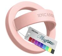 ENCASED │ Supporto magnetico per telefono con sottile anello in silicone compatibile con iPhone (Rosa Chiaro)