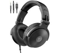 Encased Thore - Cuffie over-ear per iPhone 15 con connettore USB-C, auricolari chiusi per monitor DJ (driver al neodimio da 50 mm) (V200 nero)