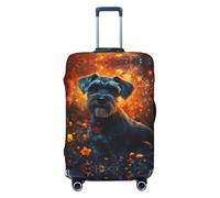 Enchanted Autumn Terrier Glow - Copertura elastica per valigie da viaggio, 45-81 cm, nero, Medium
