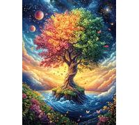 Enchanted Autumn Tree Puzzle 500 Pezzi Sfida Impossibile Esperti Rompicapo Estremamente Difficile Per Veri Appassionati Stimolo Intellettuale Regalo 500 PCS
