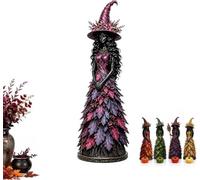 Enchanted Autumn Witch Figurine, Autunno Halloween Tavolo Statue Decor,Midnight Bloom: Piccolo