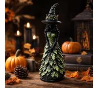 Enchanted Autumn Witch Figurine Halloween Spooky Table Statue Decor