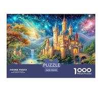 Enchanted Castle by Glowing River, Starry Sky Puzzle Da 1000 Pezzi Fantasy Architecture Perfetto Regalo Per Ragazzi, Ragazze, Uomini E Donne 70x50cm/1000pcs