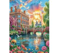 Enchanted Castle by River Puzzle 500 Pezzi Sfida Impossibile Adulti Mitos Fantástico Rompicapo Difficile Per Amanti Del Puzzle Intelligenza E Pazienza Regalo Per Lui 500 PCS