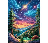 Enchanted Forest at Night Rompicapo 1000 Pezzi Per Regalo Di Battesimo Cartone Spesso Per Bambini Magical Accompany Fairy Tale Tema Baby Per Attività Educativa Con Confezione Regalo Da Passatempo 1000